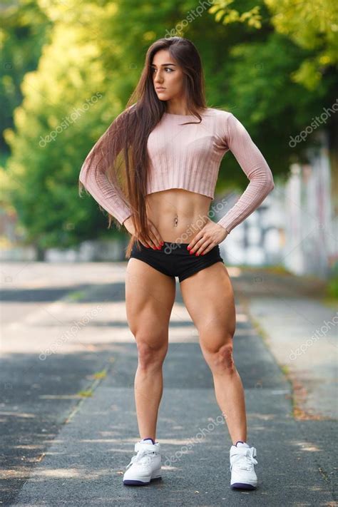 Info favorite share fullscreen detach comments (0). Pics: quads | Beautiful muscular girl posing outdoor. Sexy ...