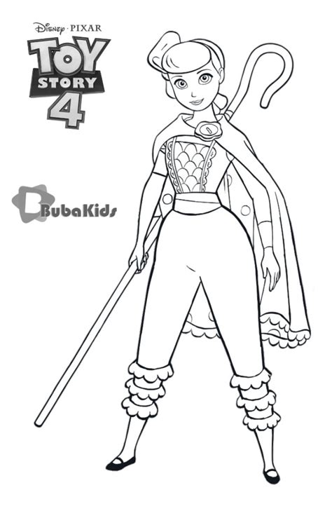 Find more coloring pages online for kids and adults of bo peep coloring pages to print. little-bo-peep-toy-story-4-character-coloring-page ...