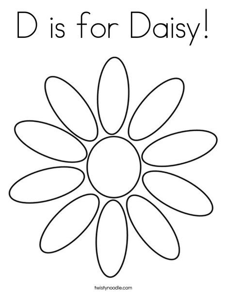 Check spelling or type a new query. D is for Daisy Coloring Page - Twisty Noodle