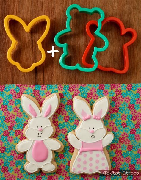 But if ol' willy wonka can do it, so can i. bunny cookies | using a bunny face cutter with a bear and ...