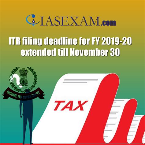 First published on march 14, 2019 / 12:42 pm. ITR filing deadline for FY 2019-20 extended till November ...