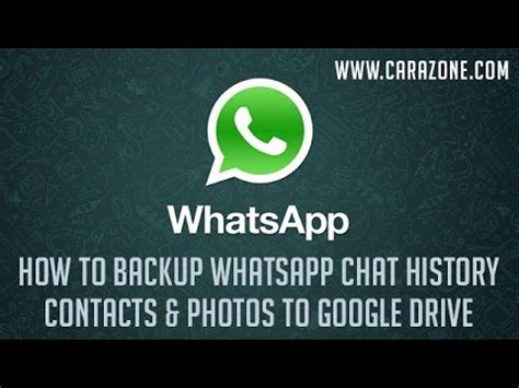 Note that while you'll be able to see this. How to Backup WhatsApp Chat History Contacts Photos to ...