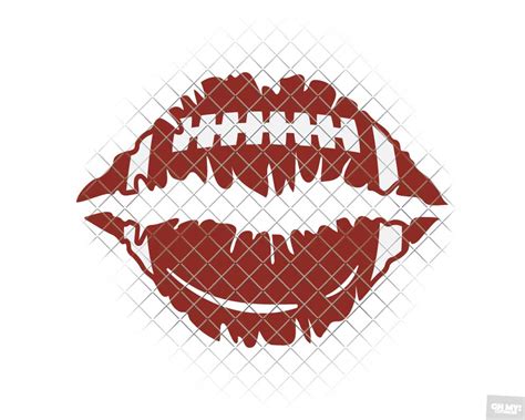 This free svg cut file is compatible with the cricut, silhouette cameo, and other craft cutters. Football Lips SVG with DXF/EPS/JPG/PNG • OhMyCuttables