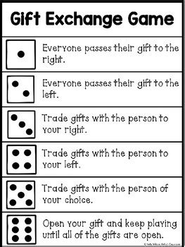 Secret santas and other gift exchanges are fantastic ways to break the ice, but there are a few more ways to exchange gifts. Gift Exchange Game by Kelly's Classroom Online | TpT