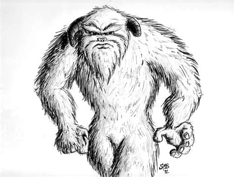 The yeti or abominable snowman is a folkloric ape like creature taller than an average human, that is said to inhabit the. 20+ New For Abominable Snowman Yeti Drawing | The ...