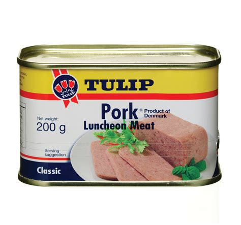 Our products are also very popular in shelters, so when. Bán Thịt hộp Tulip Pork Luncheon Meat 200g, nhập khẩu Đan ...