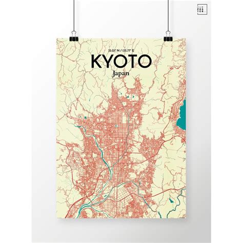 Map of buenos aires, wichita map, map of port moresby, map of pensacola, mexico city map. OurPoster.com 'Kyoto City Map' Graphic Art Print Poster in Tricolor | Wayfair