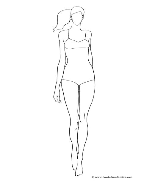 Drawing the head • step 6: free fashion templates, croquis, poses, runway, standing ...