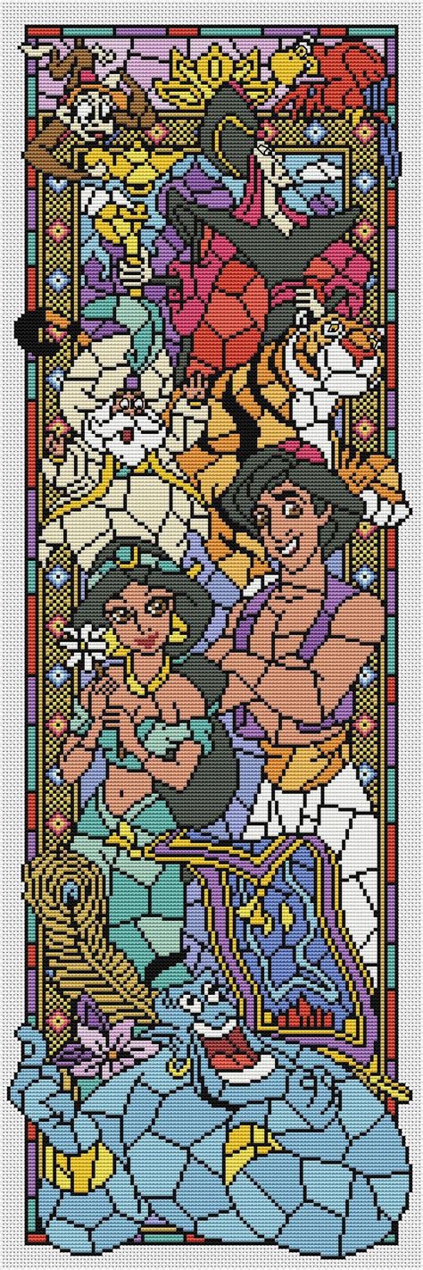 Luna s2 cross stich pattern. Disney cross stitch pattern "SGL009 Aladdin" in pdf ...