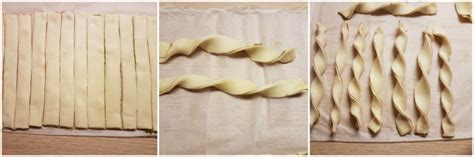 Poi pressa bene con le mani per far aderire. Torciglioni di pasta sfoglia salati da aperitivo ...