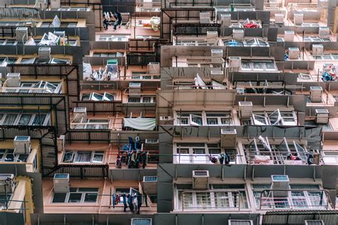 View of the monster building (yik cheong building), one of hong kong's most instragrammable sites, known for its incredibly dense and stacked flats, in quarry bay, hong kong, china, 18 december 2018. Hong Kong's Modern Heritage, Part VII: The Monster Building