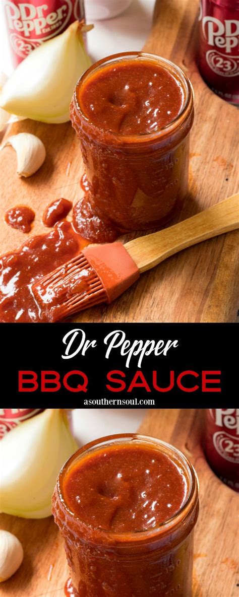 Bbq sauce, sweet & kickin' 17.5 oz (1 lb 1.5 oz) 496 g naturally & artificially flavored. Dr Pepper BBQ Sauce - A Southern Soul in 2020 | Dr pepper ...