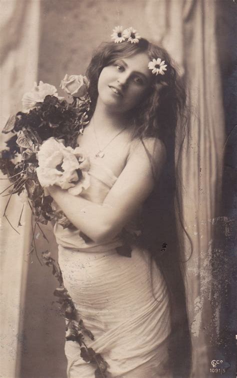 #paris #nightlife #19th century #photos #clubs #restaurants #themed #history #belle epoque #pics #pictures #images. 1906 Beautiful Young Lady of the Belle Epoque with Flowers ...