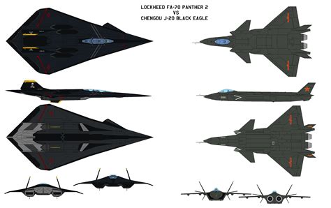 This videos shows you all 5th generation fighter jets (stealth fighter) under development.note that u.s made f22 raptor.f 35. FA-70 VS J-20 by bagera3005 on DeviantArt