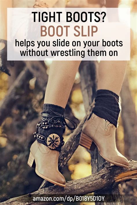 Simply insert the boot stretcher and wait for a few hours when the laces are tightly wrapped, you're supposed to get the right amount of ankle support. BOOT SLIP solves the #1 boot problem --sliding on tight ...