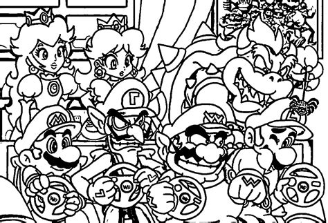 Mario kart coloring pages are a fun way for kids of all ages to develop creativity, focus, motor skills and color recognition. super mario character coloring pages - Clip Art Library