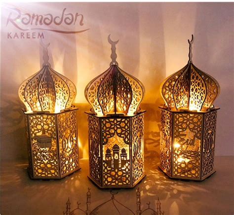 So to say eid mubarak means happy eid, or have a blessed holiday. Ramadan Wooden Lanterns Eid Mubarak Palace Lighting Home ...