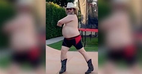 Here's jack black in a speedo. Jack Black TikTok Quarantine Dance Is Peak 2020