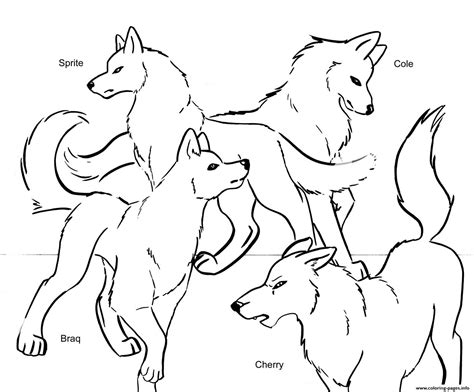 Free printable wolf coloring pages for kids. Anime Wolf Pack Coloring Pages - Coloring Home