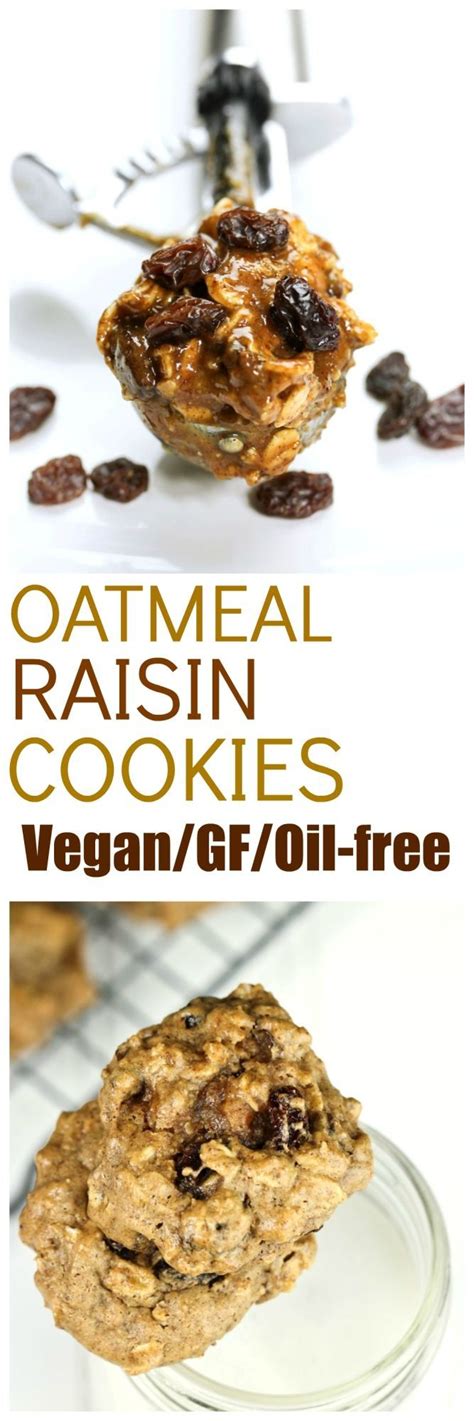 Delicious vegan oatmeal cookies — with chocolate chips or raisins! Vegan Gluten-Free Oatmeal Raisin Cookies | Recipe ...