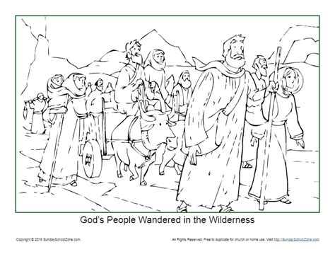 Download or print for free immediately from the site. God's People Wandered in the Wilderness Coloring Page ...
