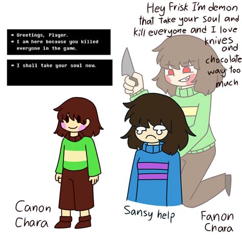 Then, chara grabbed a kitchen knife and brutally killed flowey. Canon Vs Fanon Chara (For u/mehmet595 ) : Undertale