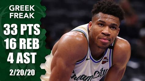 The bucks have also been very dominant in. Giannis Antetokounmpo scores 33-point double-double in ...