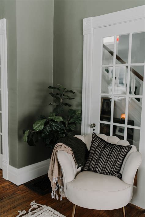 Today we picked some earthy living room ideas that are something between rustic and modern home decor. An Earthy, Eclectic Sage Green Living Room - Miranda Schroeder