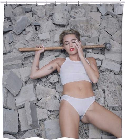 Guess what day it is. Miley Cyrus Wrecking Ball Camel Toe Gay Icon Shower Curtain