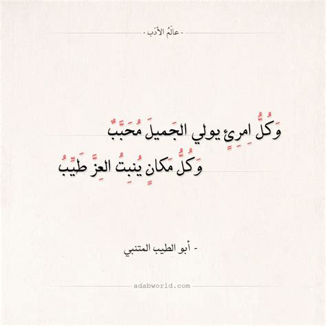 يا ليته يعلمُ أني لستُ أذكرهُ. شعر المتنبي - وكل امرئ يولي الجميل محبب - عالم الأدب in ...