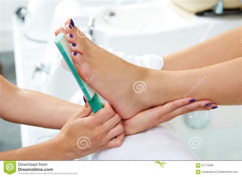 Denise chiffon berry, 44, was driving with her son along rosecrans avenue when they saw one of three people in another car with his feet hanging out the. Pedicure Dead Skin Remover Feet Care Woman Stock Photo ...
