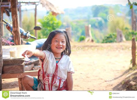 Editorial Little Karen Girl At Thailand Editorial Stock Image - Image ...