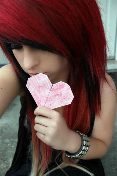 Maybe you would like to learn more about one of these? Black and red hair.. emo/goth | Hair | Pinterest