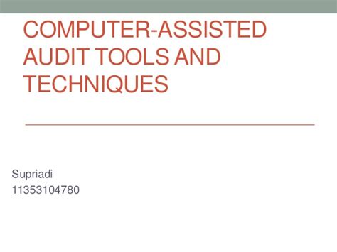 Download computer assisted audit tools and technique. Computer-Assisted Audit Tools and Techniques