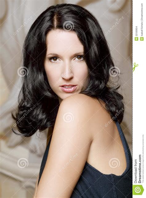 Sfw collection of tomboys in media. Portrait Of A Beautiful Woman With Dark Hair Stock Photo ...