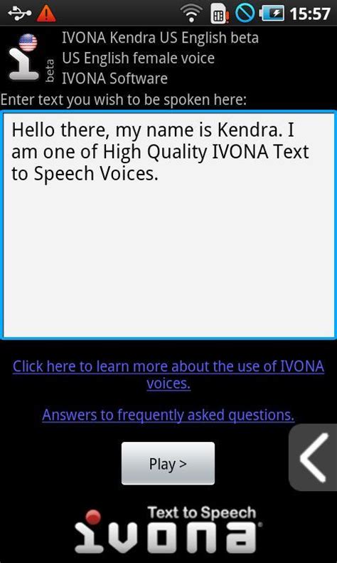 Text to speech is a simple and easy to use text to voice converter which also called tts. IVONA Text-to-Speech HQ for Android - APK Download