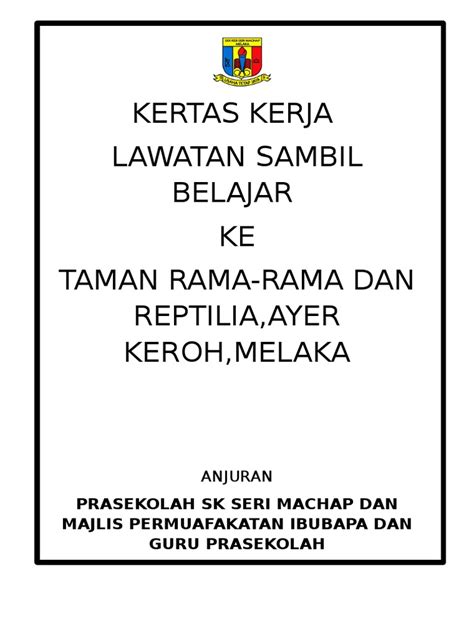 Assalamualaikum puan,saya mohon untuk mengambil contoh kertas kerja puan ya.terima kasih. Kertas Kerja Lawatan Ke Taman Rama-Rama