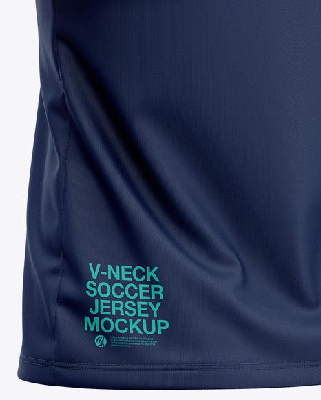 Download Men's V-Neck Soccer Jersey Mockup - Back Half Side View Of ...
