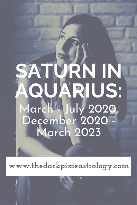 Let me save you some time; Saturn in Aquarius: March - July 2020, December 2020 ...