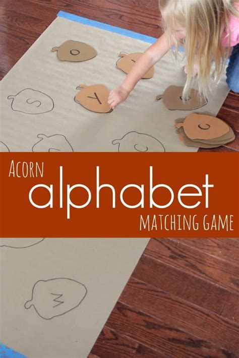 The alphabet ice mold we have is perfect for getting some . Acorn Alphabet Matching Game - Toddler Approved