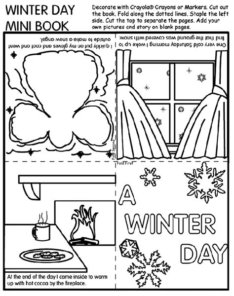 There are many coloring page themes and subjects to choose from but nothing tops cowboy coloring pages! Winter Day Mini Book Coloring Page | crayola.com