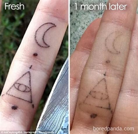 If you have faint eyebrows, no eyebrows, or partial eyebrows, a cosmetic tattoo can help. BoredPanda users show tattoos faded in SHOCKING photos | Daily Mail Online