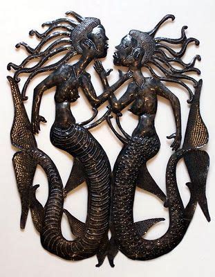 All three symbolize female power and problems but only lasirenn is actually a mermaid. Haitian Voodoo Art | Voodoo art, Haitian art, Voodoo