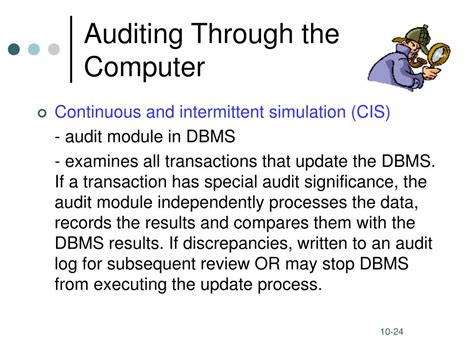 Assumes that accurate output verifies proper processing operations • pays little or no attention to the controlprocedures within the it environment • is generally not an effective. PPT - AUDITING PowerPoint Presentation, free download - ID ...