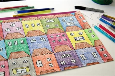 Create a free team what is teams? Exploring Tessellations with Houses to Draw and Color ...