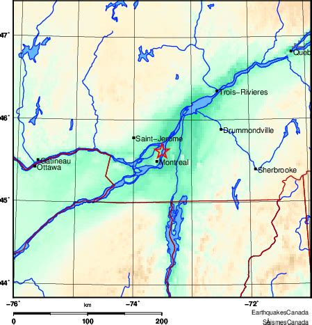 Earthquakes canada said the earthquake hit around 3:22 a.m. Minor earthquake rattles Montréal - OttawaMatters.com