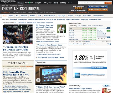 I would like to receive updates and special offers from dow jones and affiliates, including the wall street journal. WSJ.com's biggest day in 2011 was Jobs' death - Talking ...