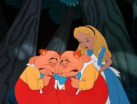 # disney # cartoon # vintage # twins # alice in wonderland. Alice In Wonderland GIF - Find & Share on GIPHY