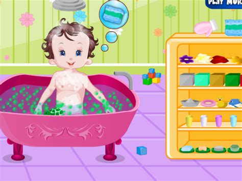 Can you help this cute baby with a little bath and get them ready for a peaceful restful night's sleep. Baby Fun Bathing
