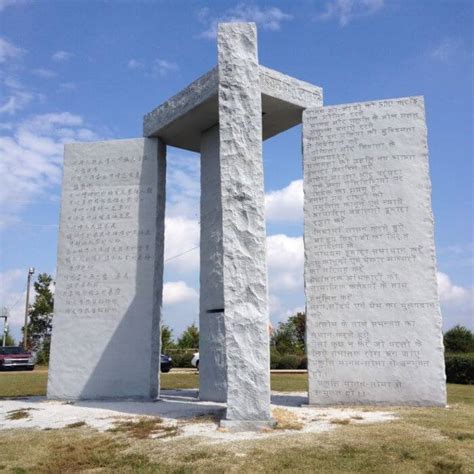 Maintaining the world population under 500 million. Georgia Guidestones Prove Flat, Stationary Earth - Dibird Show